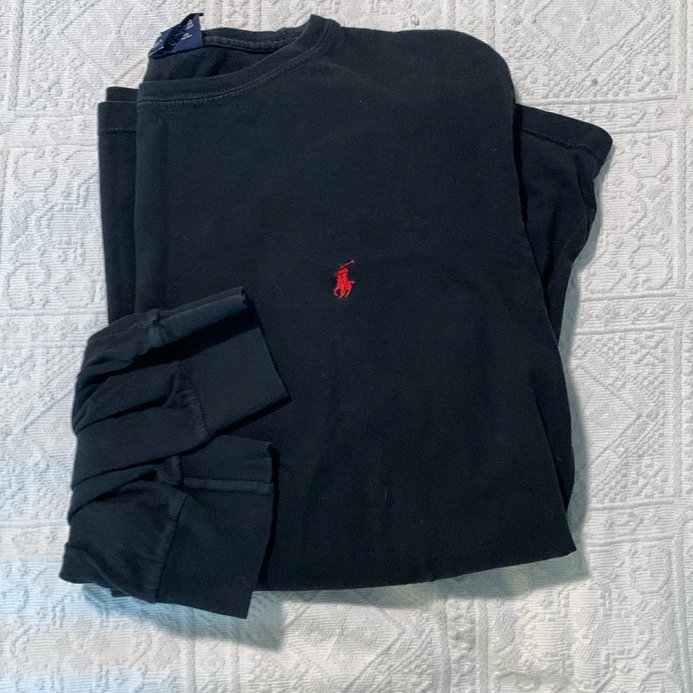 Black long sleeve polo Tshirt